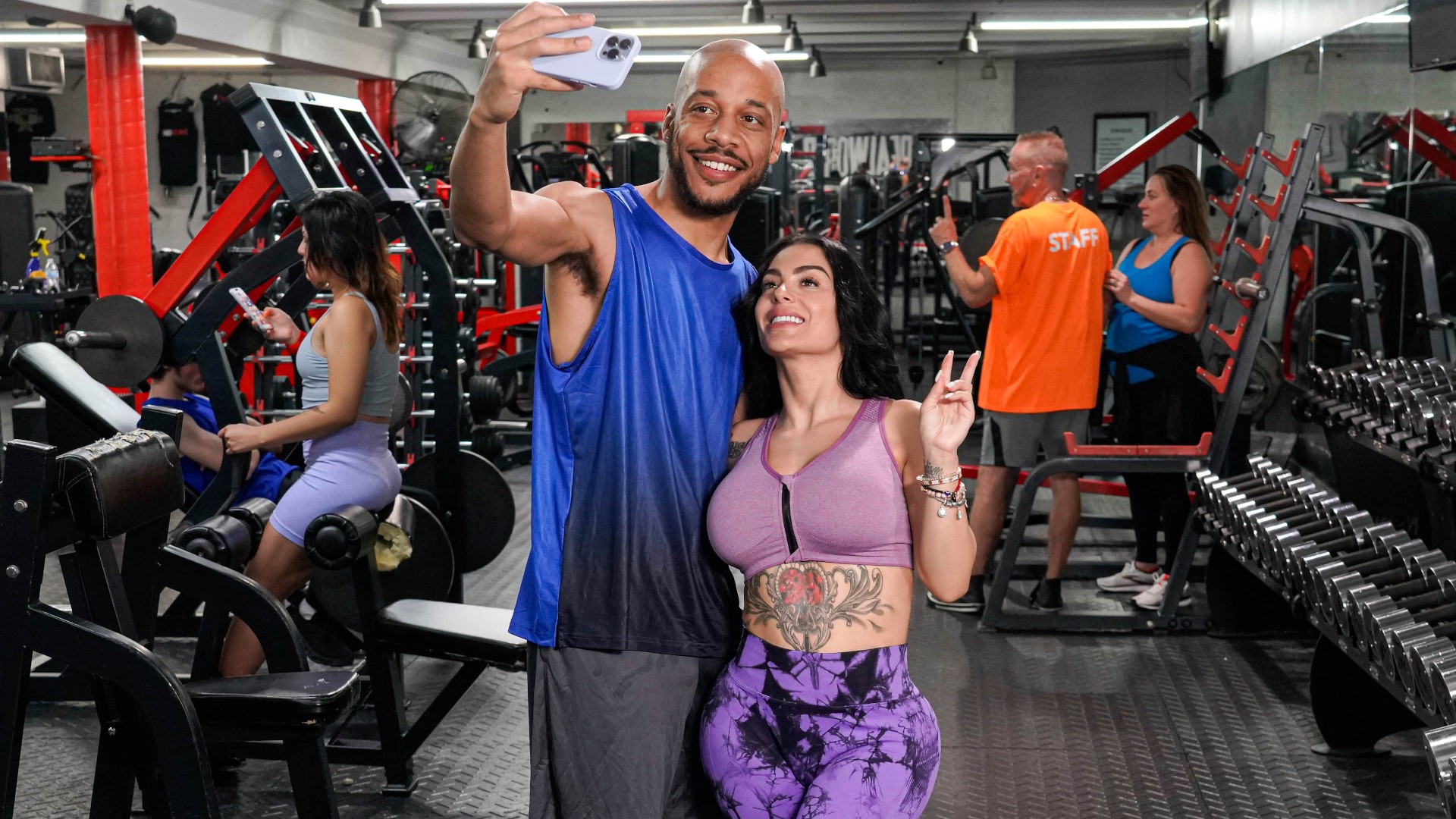 A Not So Sneaky Public Gym Bang