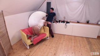 Bianca Ferrero and Luke Hotrod in Blonde lets photographer fill her pussy with cum episode